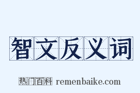 智文反义词是什么意思的图片